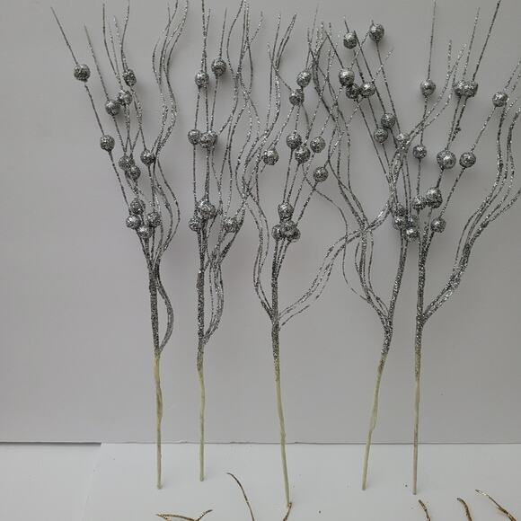 Sparkling Glitter Twigs - Gold & Silver Floral Decor - Picture 5 of 10
